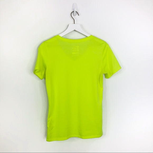 SOLD Nike Neon Yellow Dri Fit The Nike Tee V Neck - Picture 5 of 7